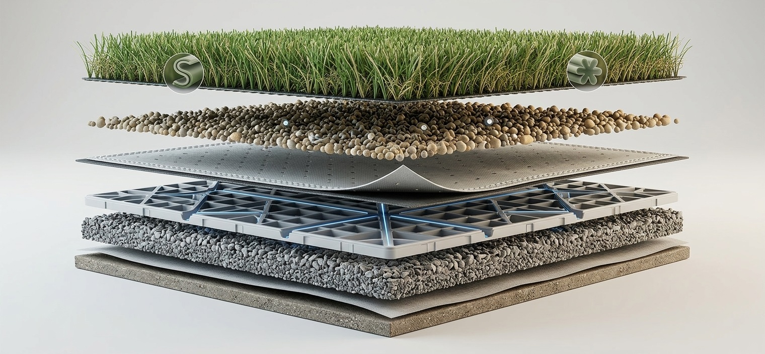 Artificial grass technology system diagram